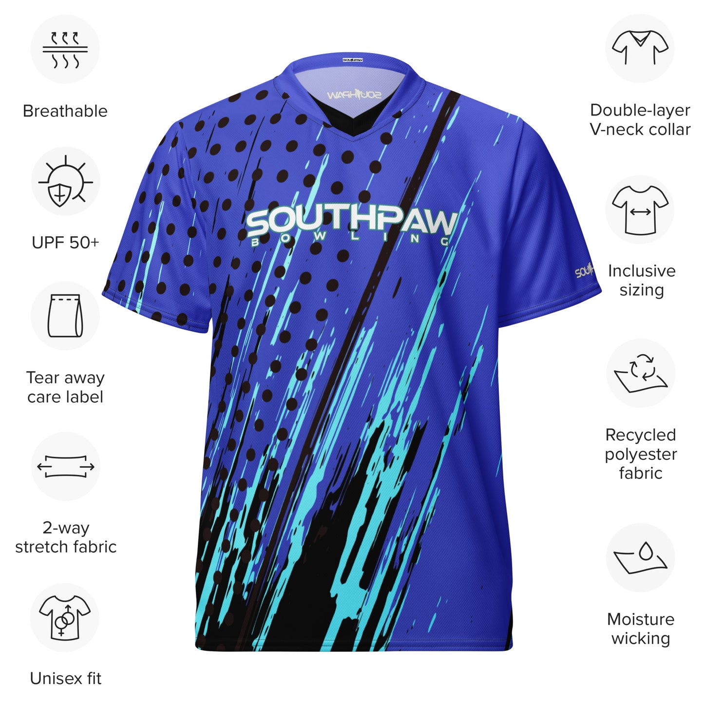 Southpaw Bowling Jersey - purple/teal