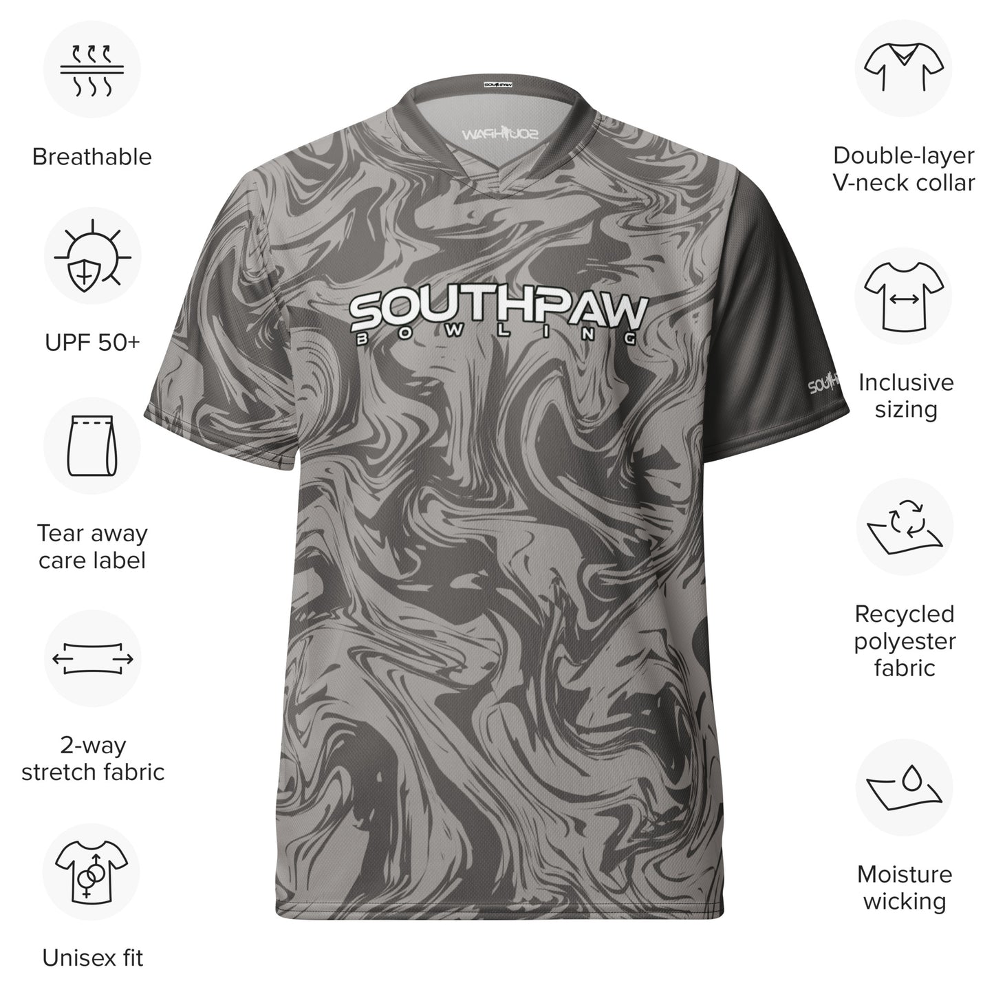 Southpaw Bowling Jersey - grey/black