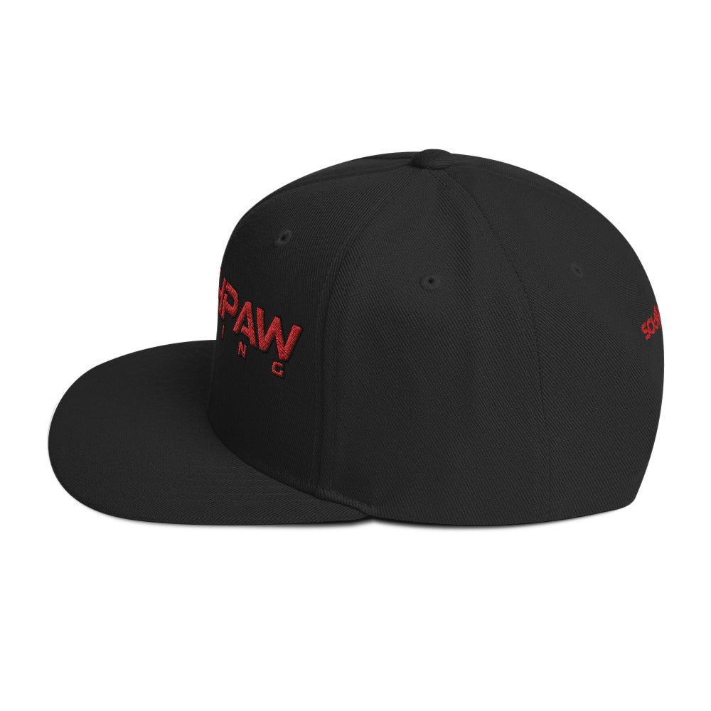 Southpaw Snapback Hat - red/black