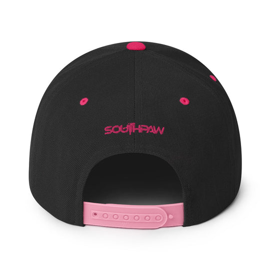 Southpaw Snapback Hat - black/flamingo