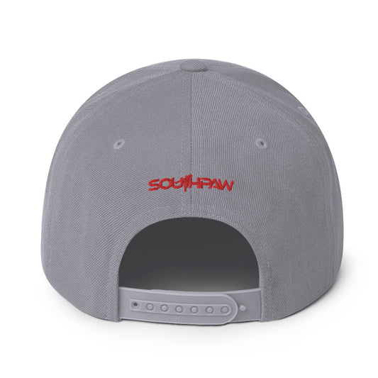 Southpaw Snapback Hat - Red/Grey