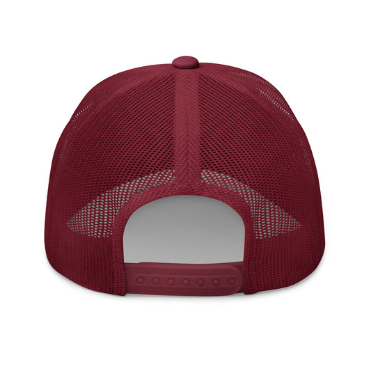 Southpaw Trucker Cap - White/Cranberry