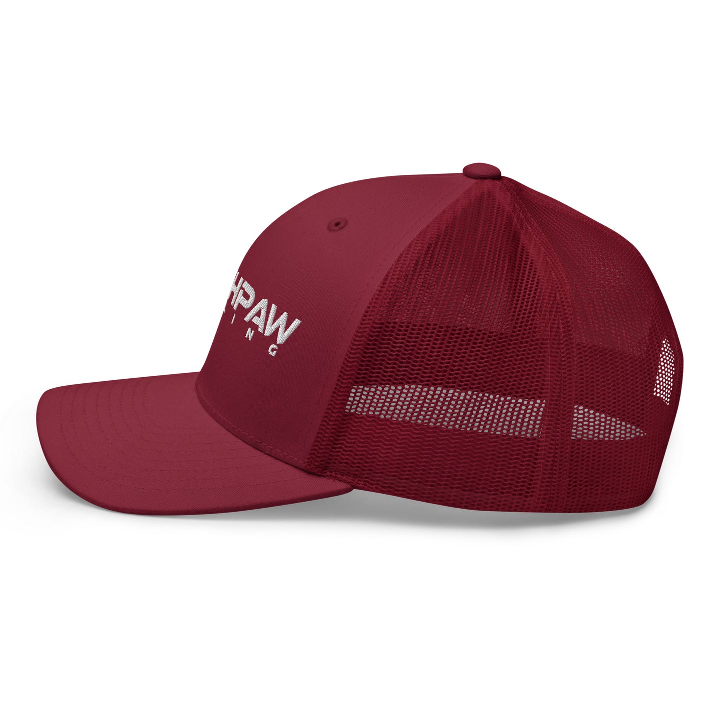 Southpaw Trucker Cap - White/Cranberry