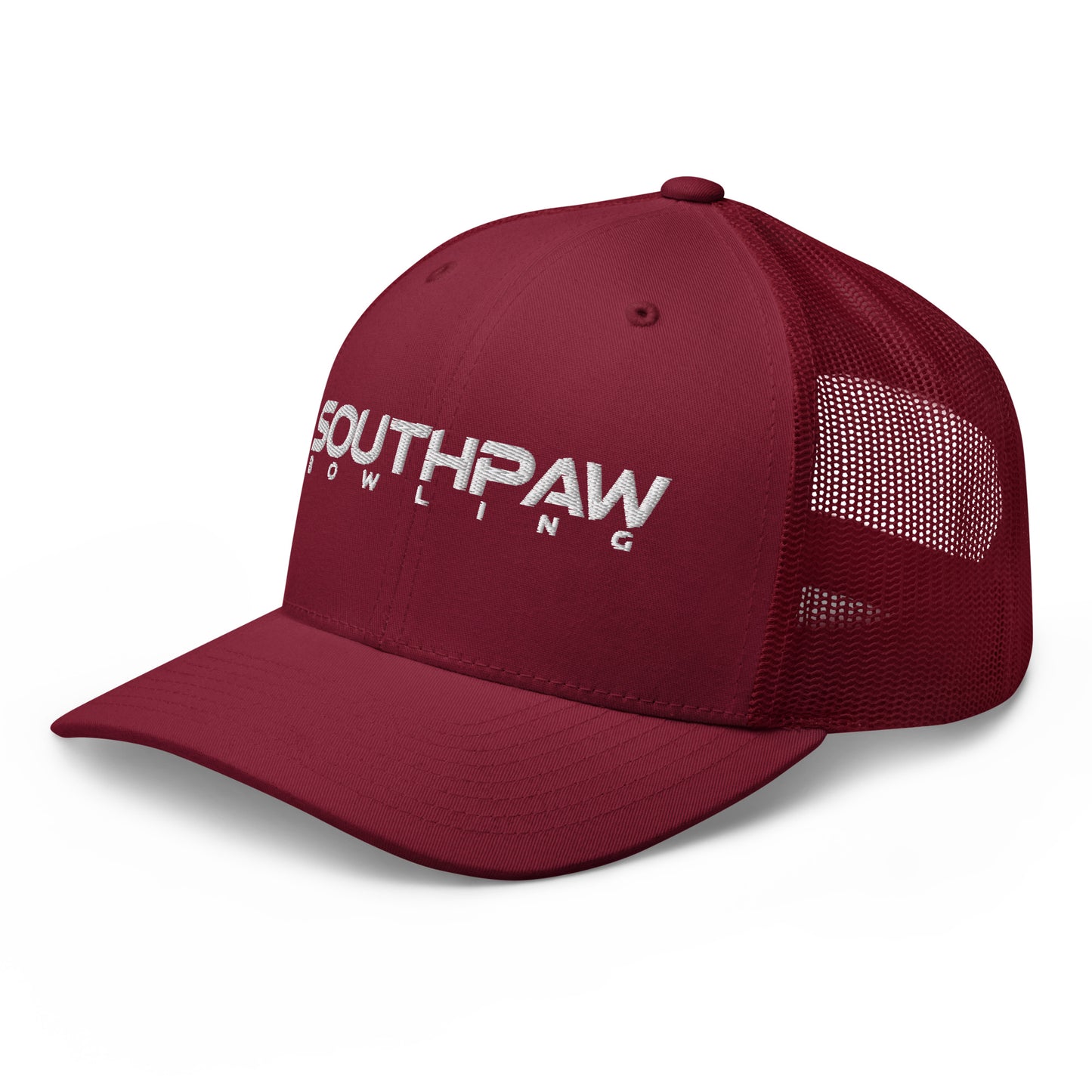 Southpaw Trucker Cap - White/Cranberry