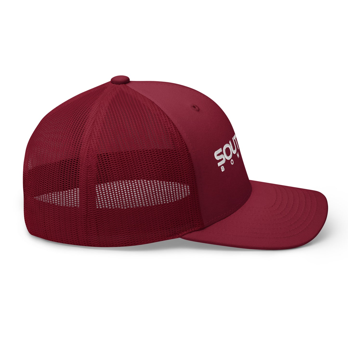Southpaw Trucker Cap - White/Cranberry