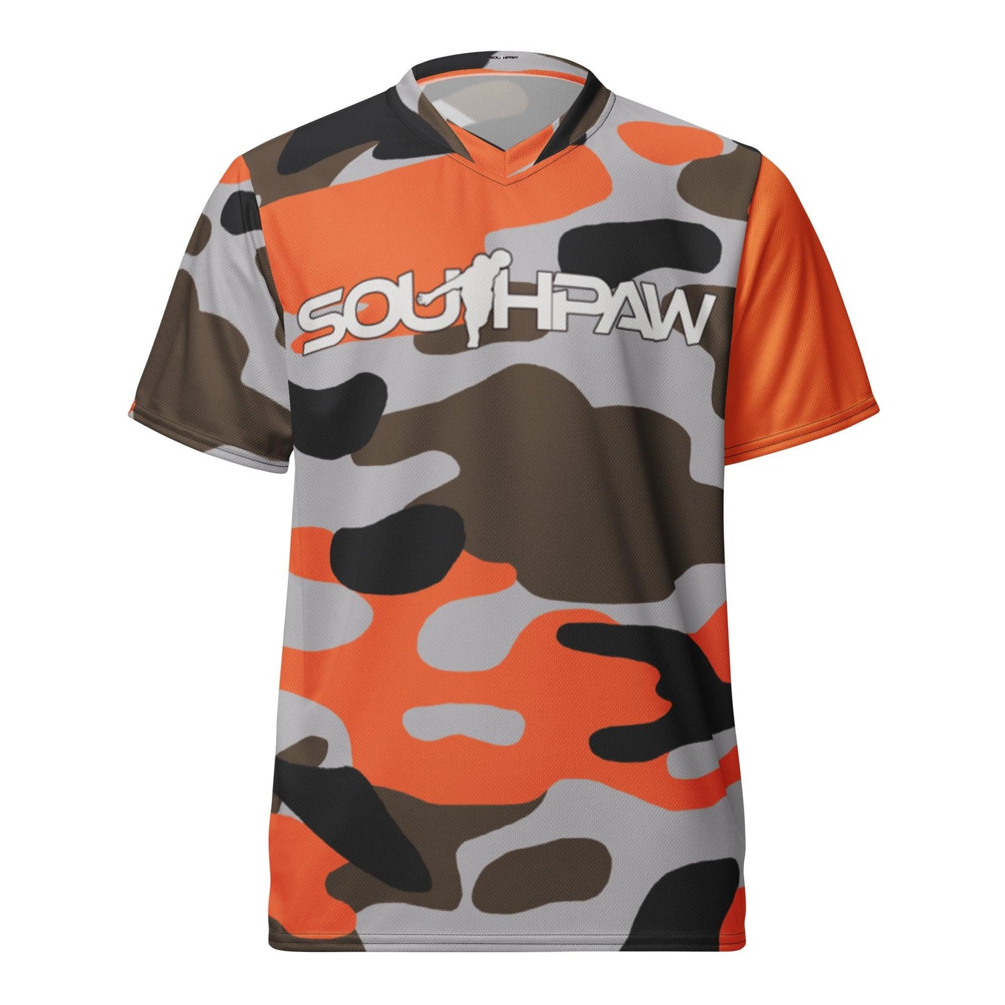 SouthPaw Bowling Jersey - Orange Camo - southpaw custom apparel