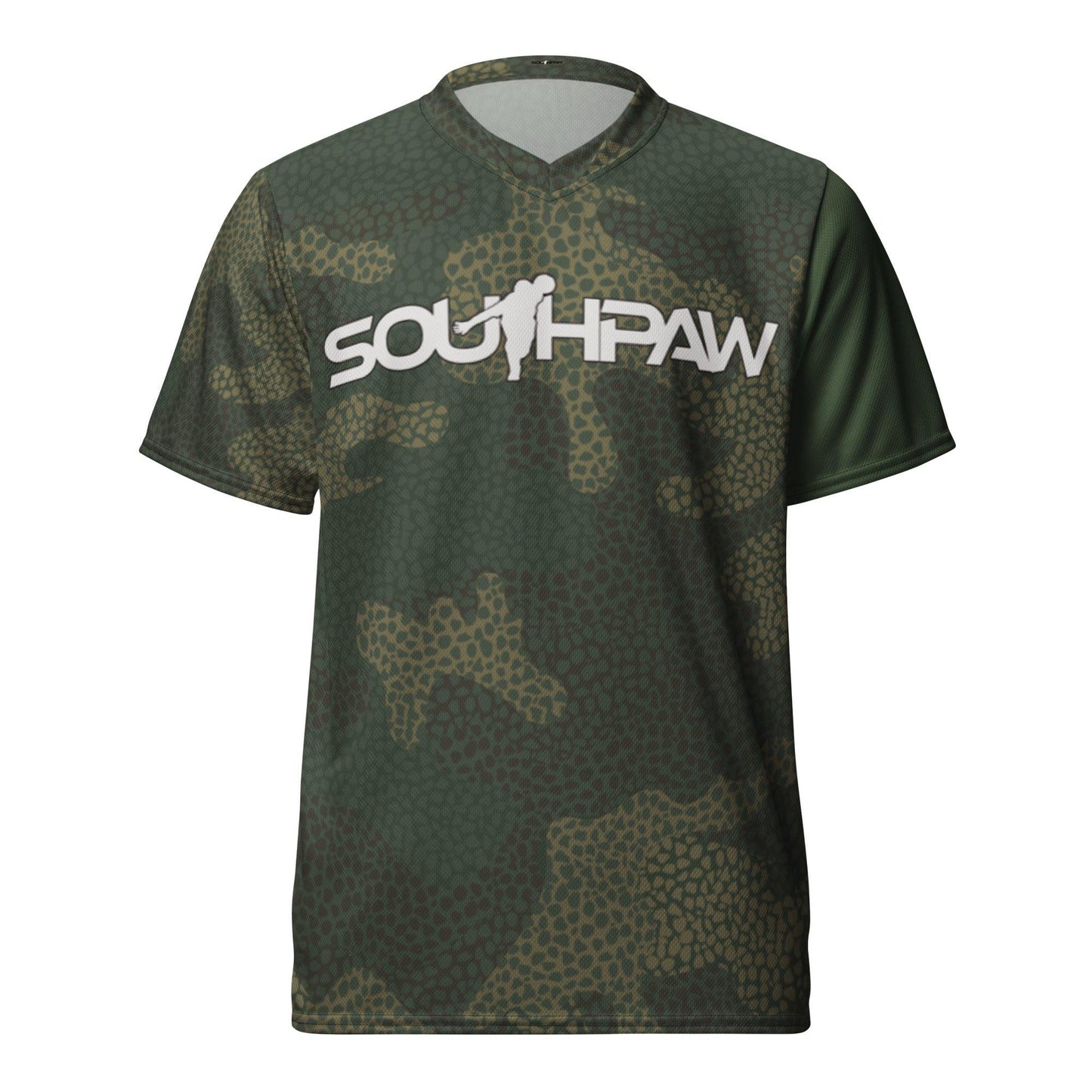 SouthPaw Bowling Jersey - Green Camo - southpaw custom apparel