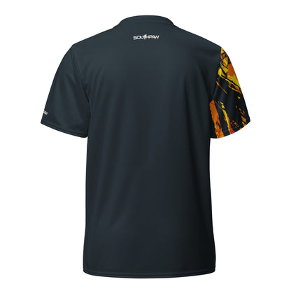 Southpaw Bowling Jersey - orange_splatter
