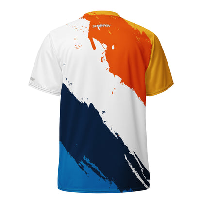 Southpaw Bowling Jersey - orange/blue/yellow/white