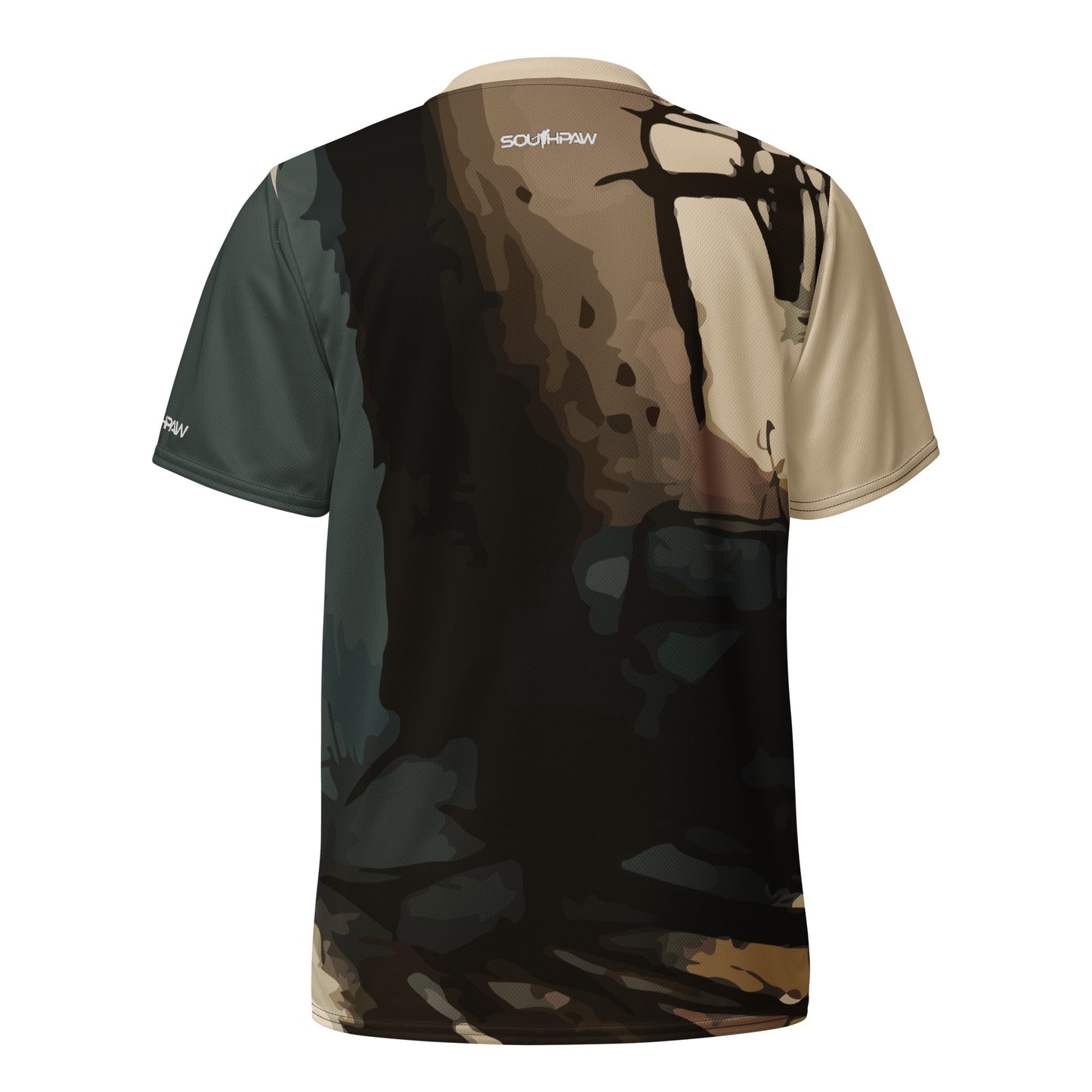 Southpaw Bowling Jersey - tan/green_abstract