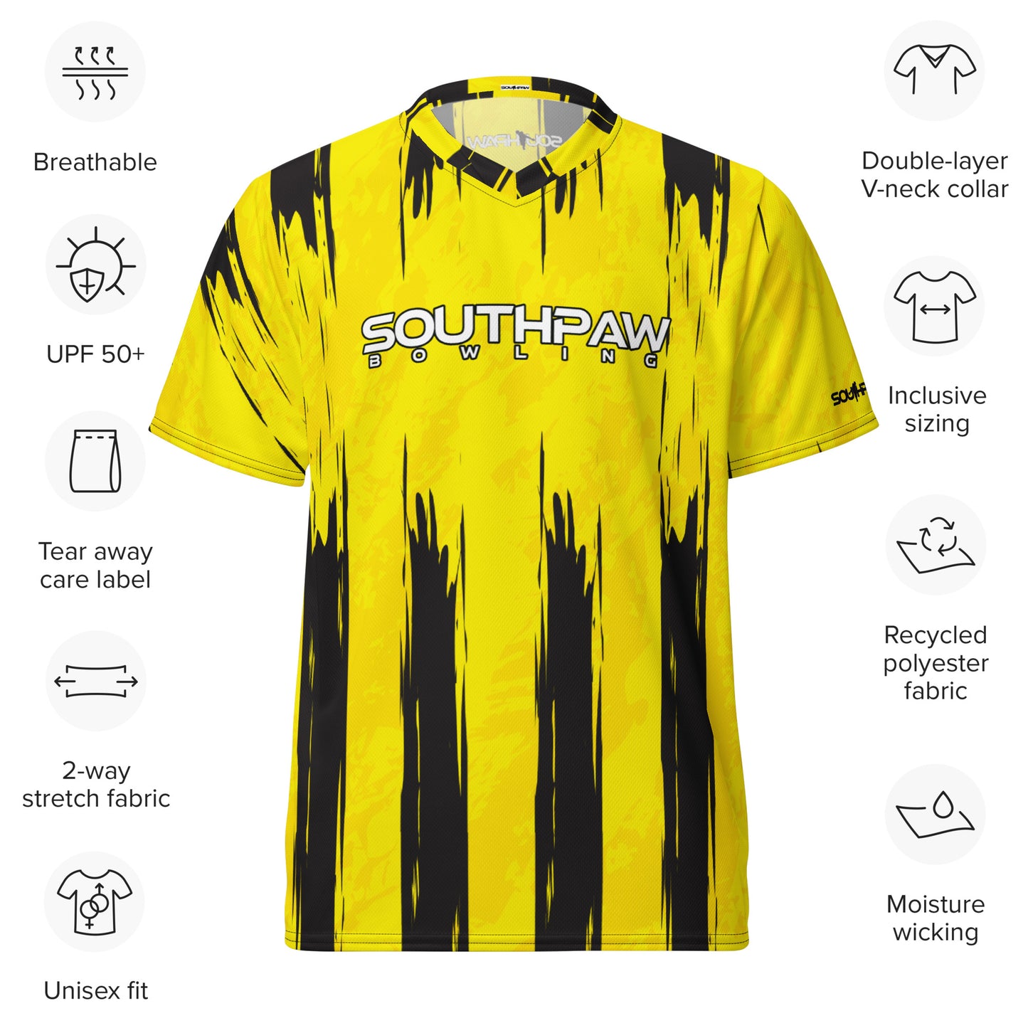 Southpaw Bowlers Jersey - yellow/black_stripes