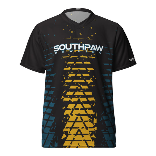 Southpaw Bowling Jersey - black/blue/gold