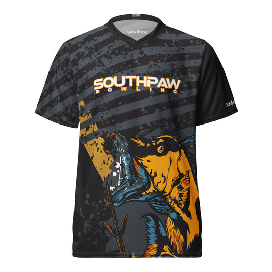 Southpaw Bowling Jersey - black/grey/gold_fishface