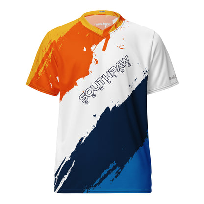 Southpaw Bowling Jersey - orange/blue/yellow/white