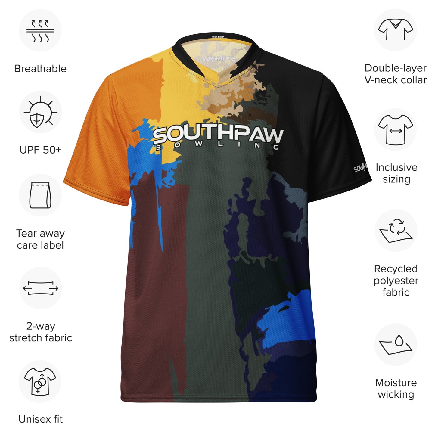 Southpaw Bowling Jersey - multicolor_abstract