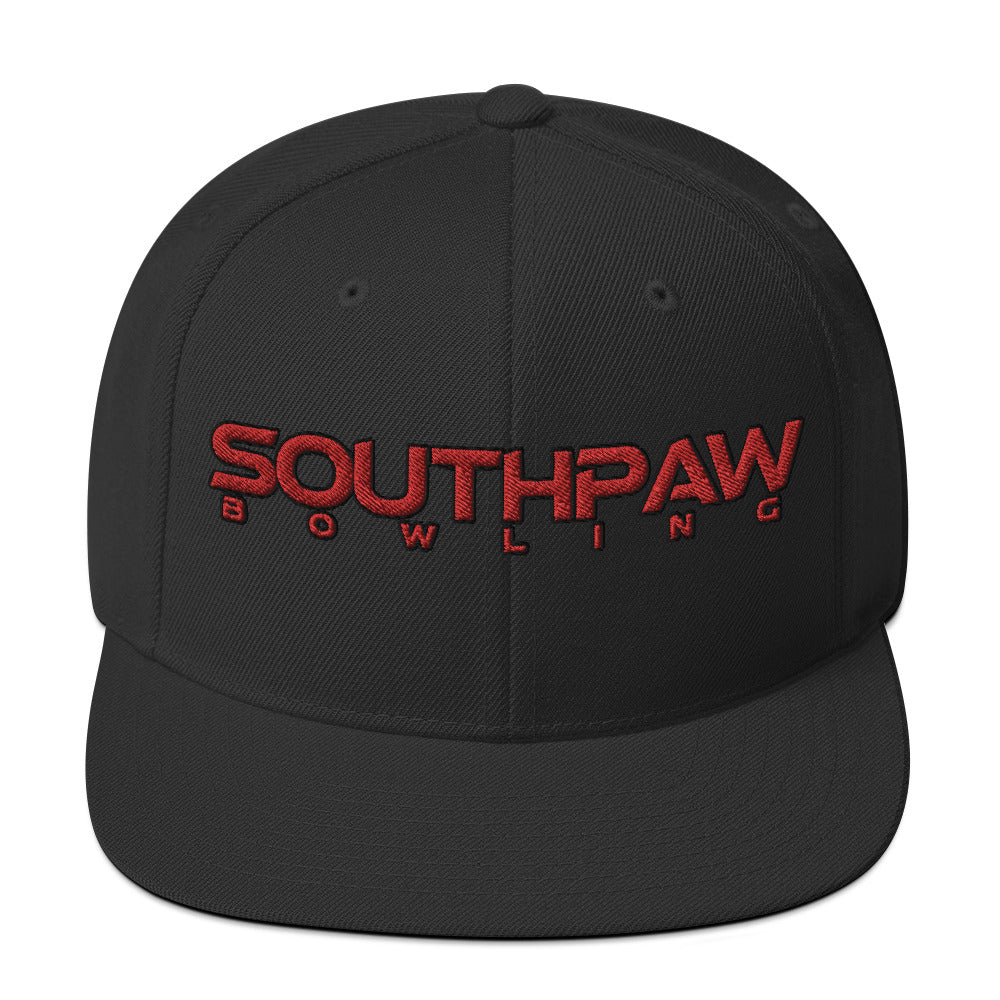 Southpaw Snapback Hat - red/black