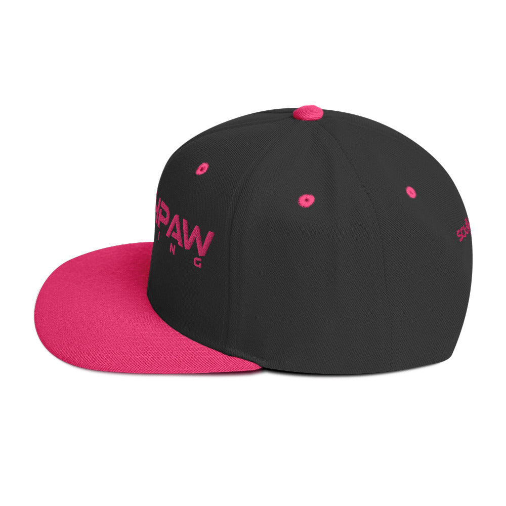 Southpaw Snapback Hat - black/flamingo