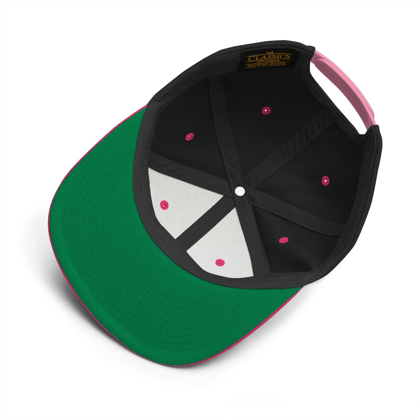 Southpaw Snapback Hat - black/flamingo