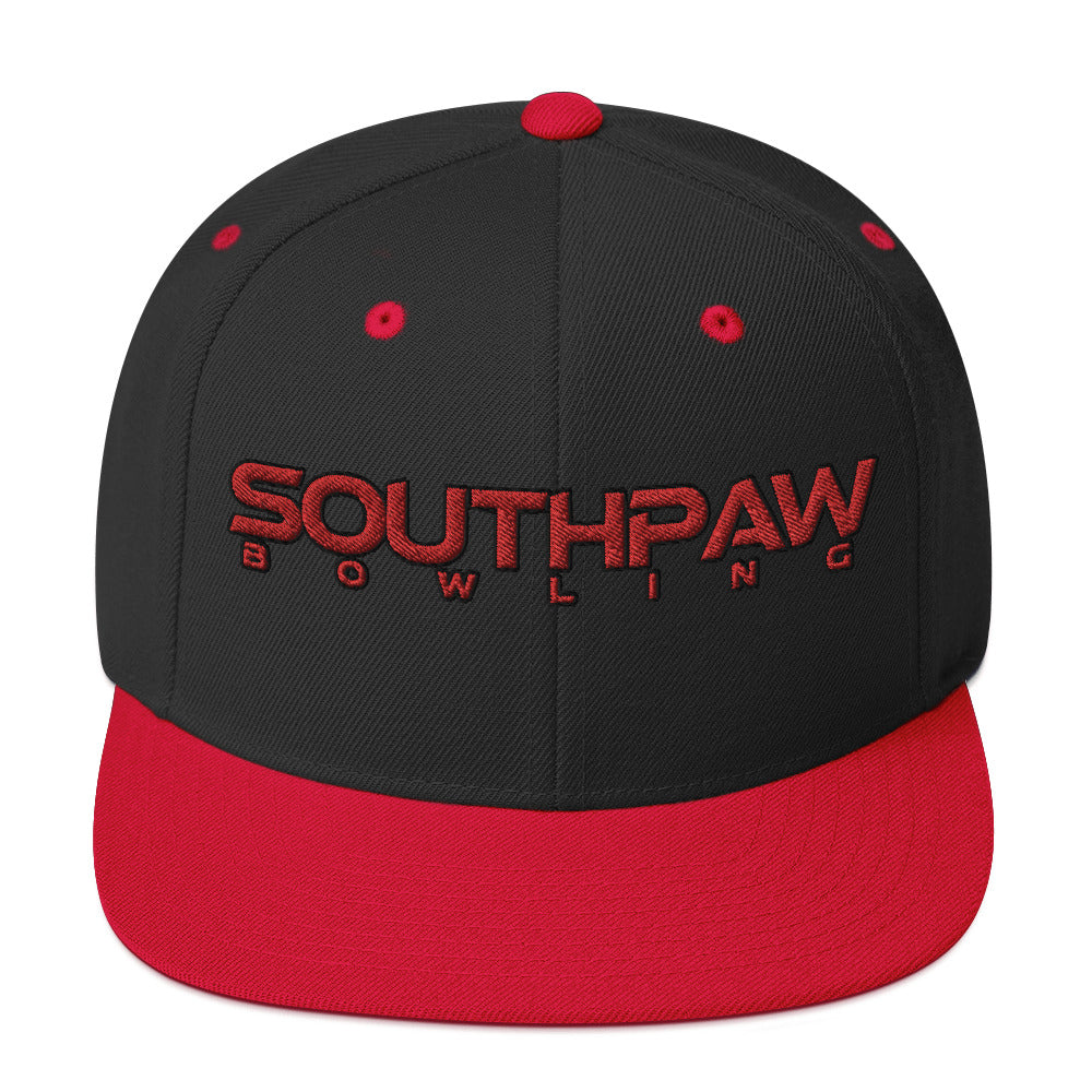 Southpaw Snapback Hat - red/black