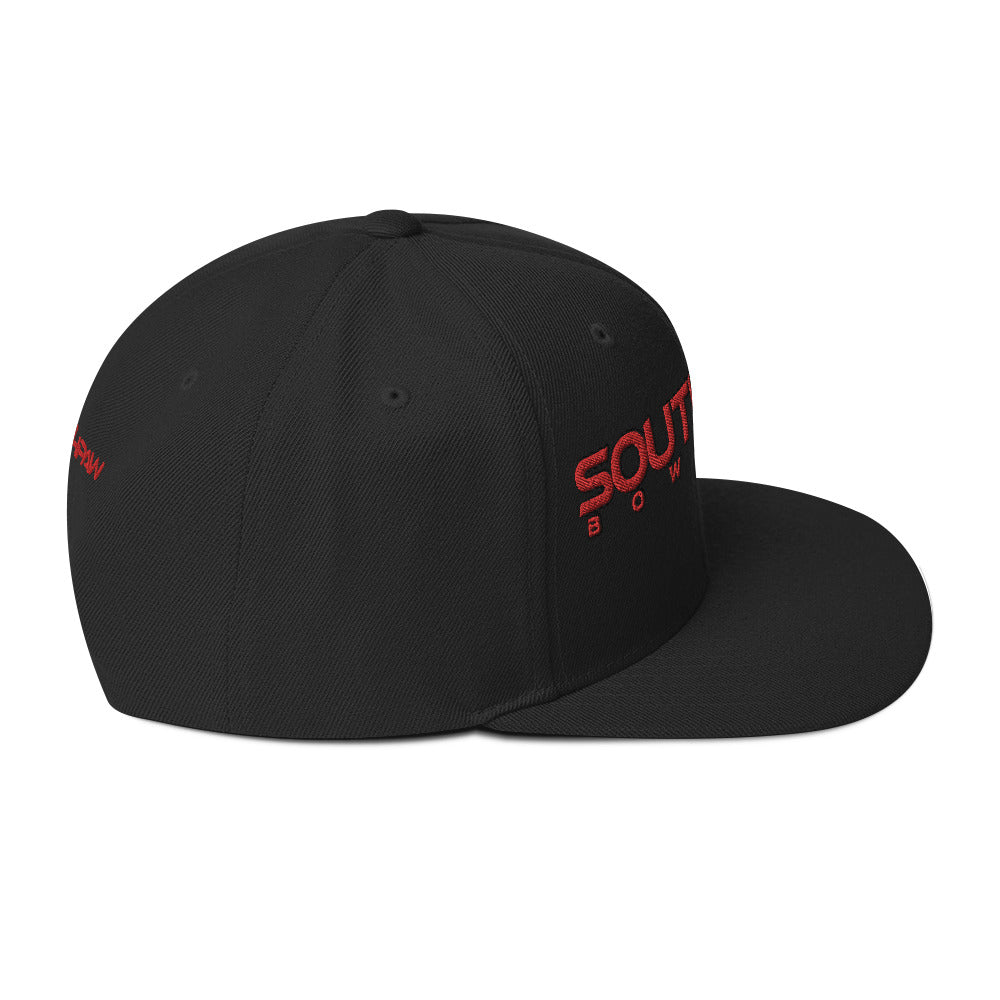 Southpaw Snapback Hat - red/black