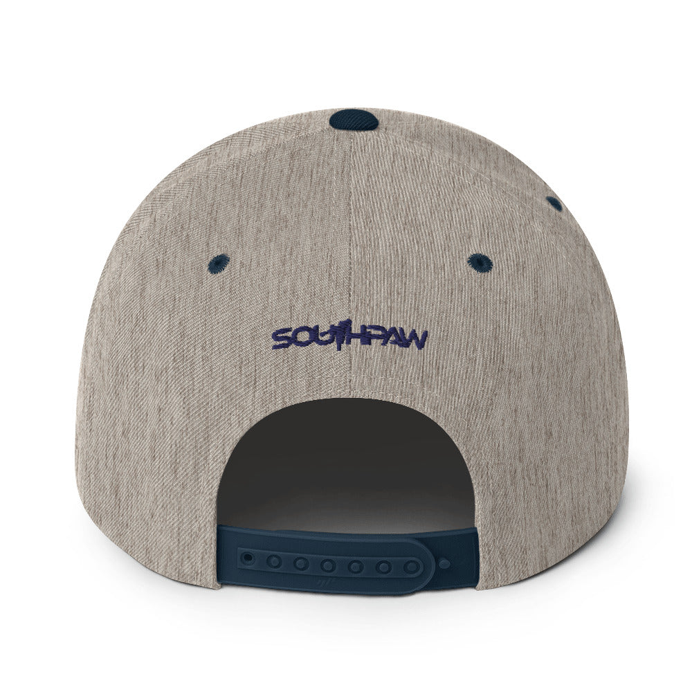 Southpaw Snapback Hat - heather grey/navy