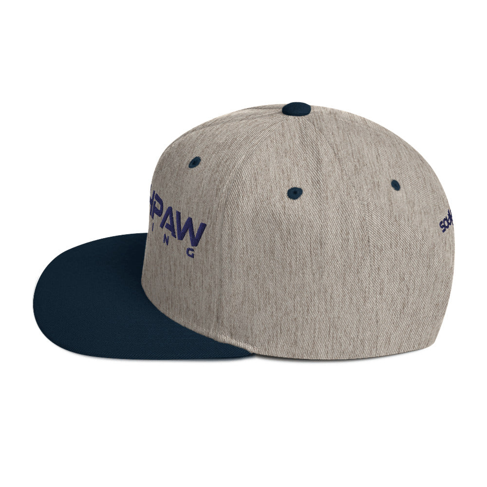 Southpaw Snapback Hat - heather grey/navy