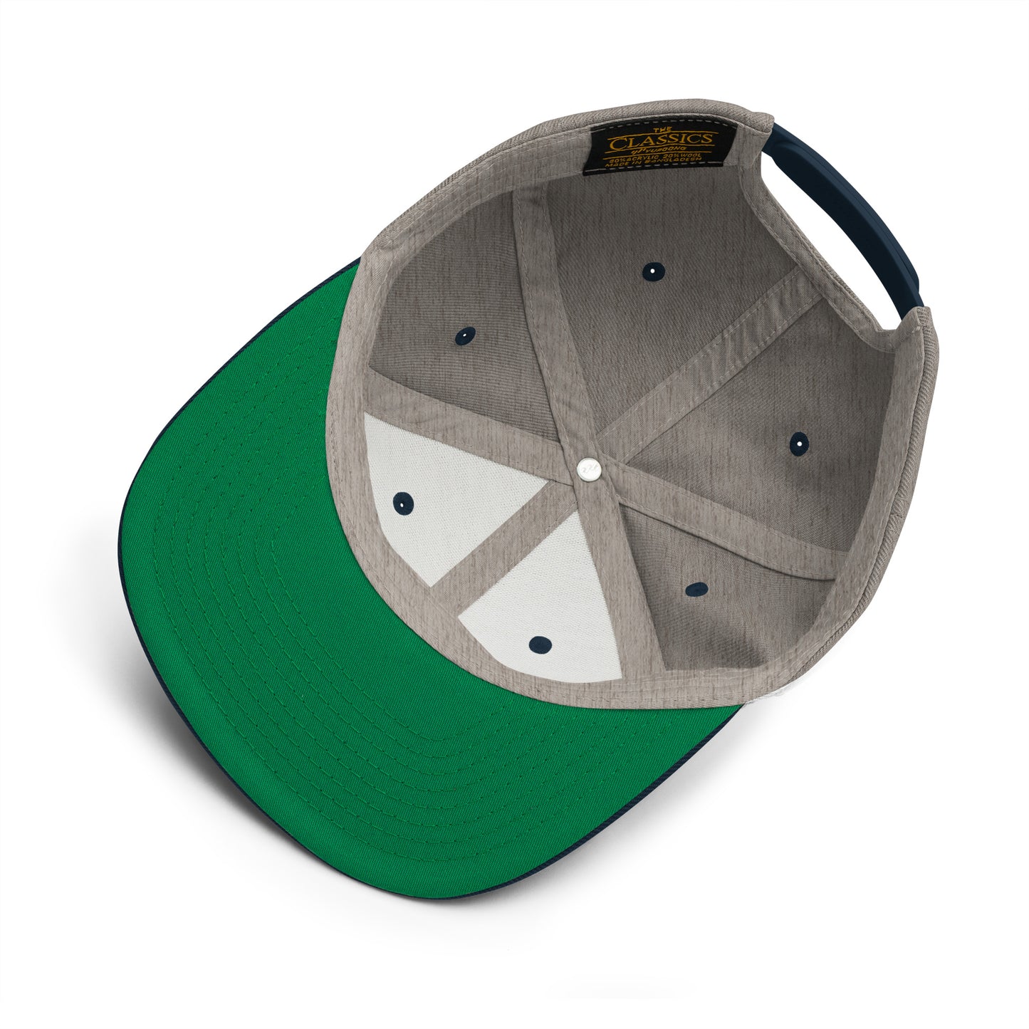 Southpaw Snapback Hat - heather grey/navy