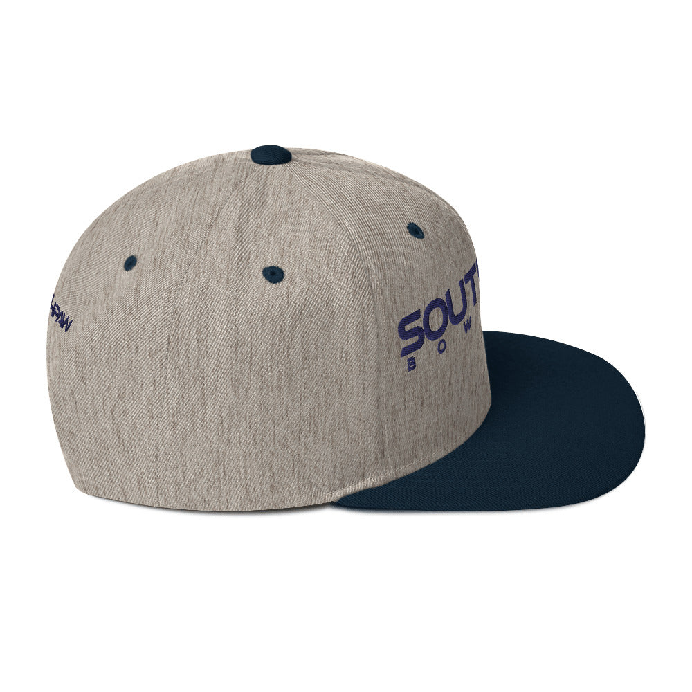 Southpaw Snapback Hat - heather grey/navy