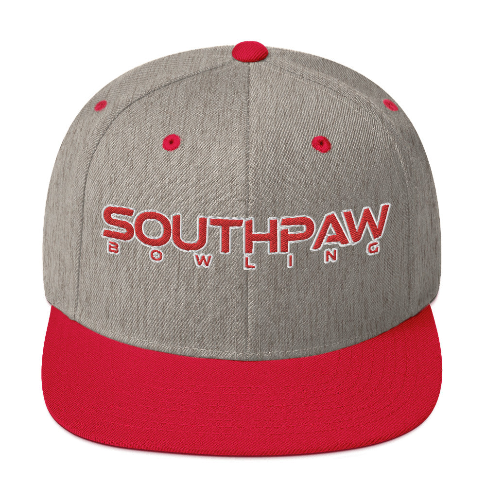 Southpaw Snapback Hat - Red/Grey