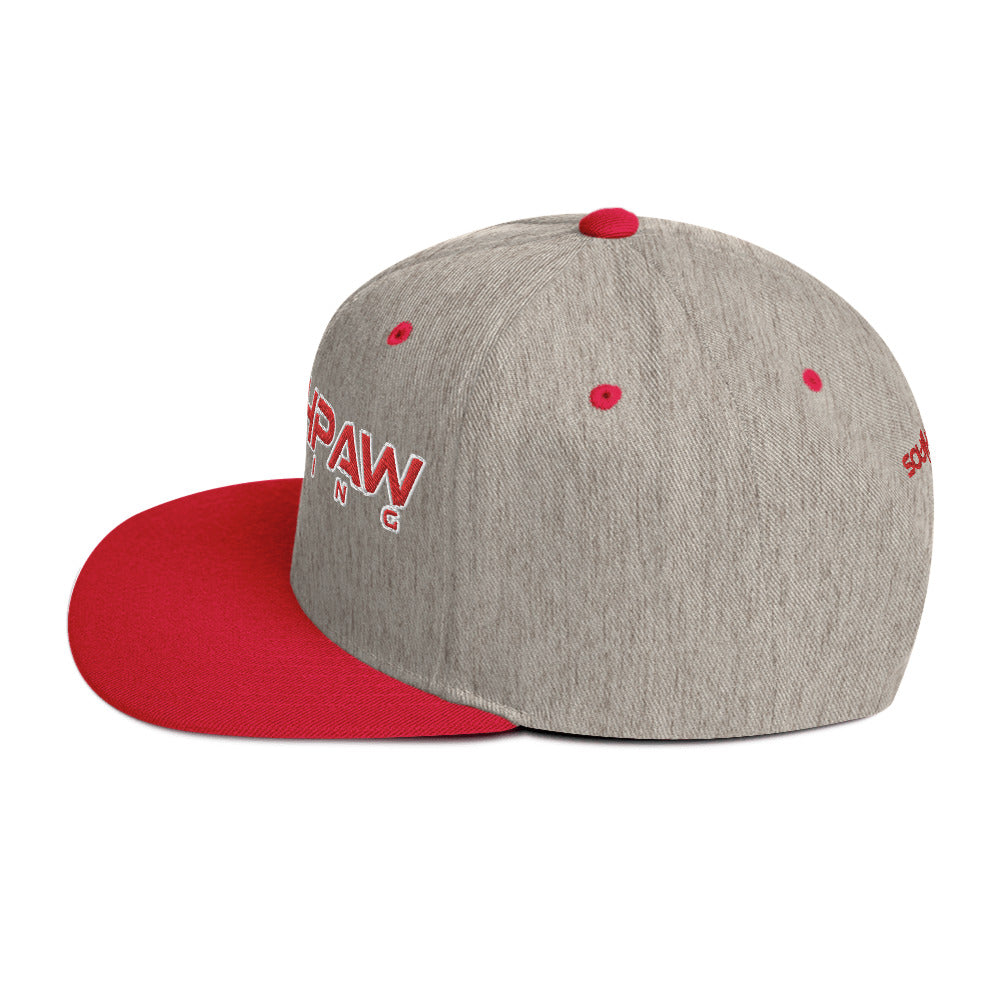 Southpaw Snapback Hat - Red/Grey