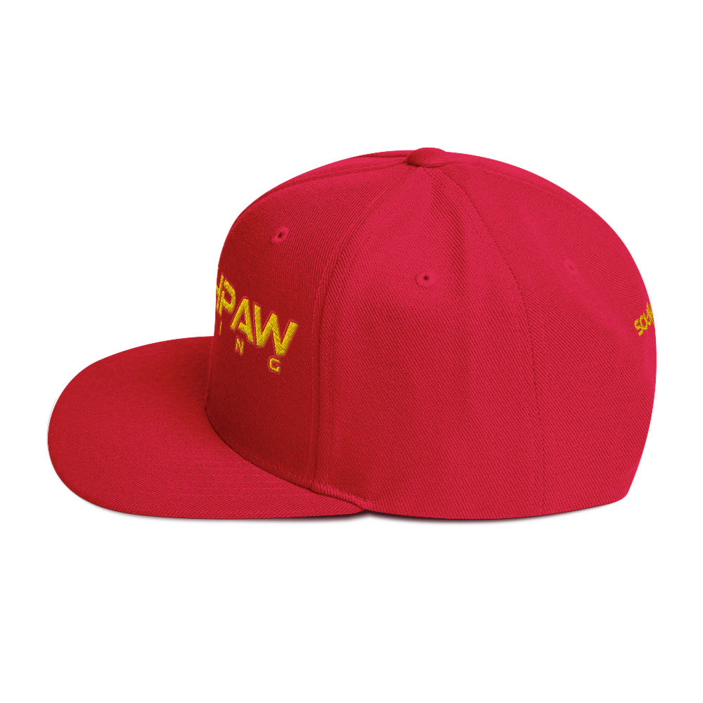 Southpaw Snapback Hat - Gold/Red