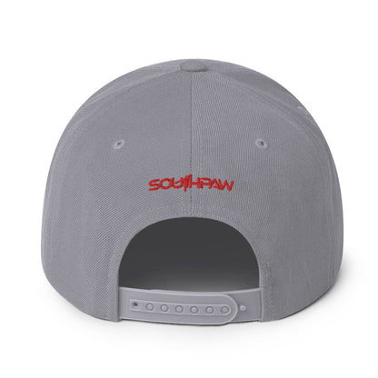 Southpaw Snapback Hat - Red/Grey