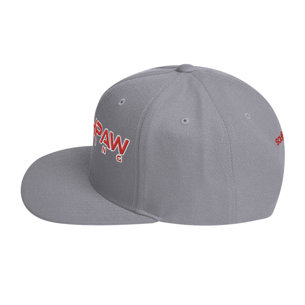 Southpaw Snapback Hat - Red/Grey