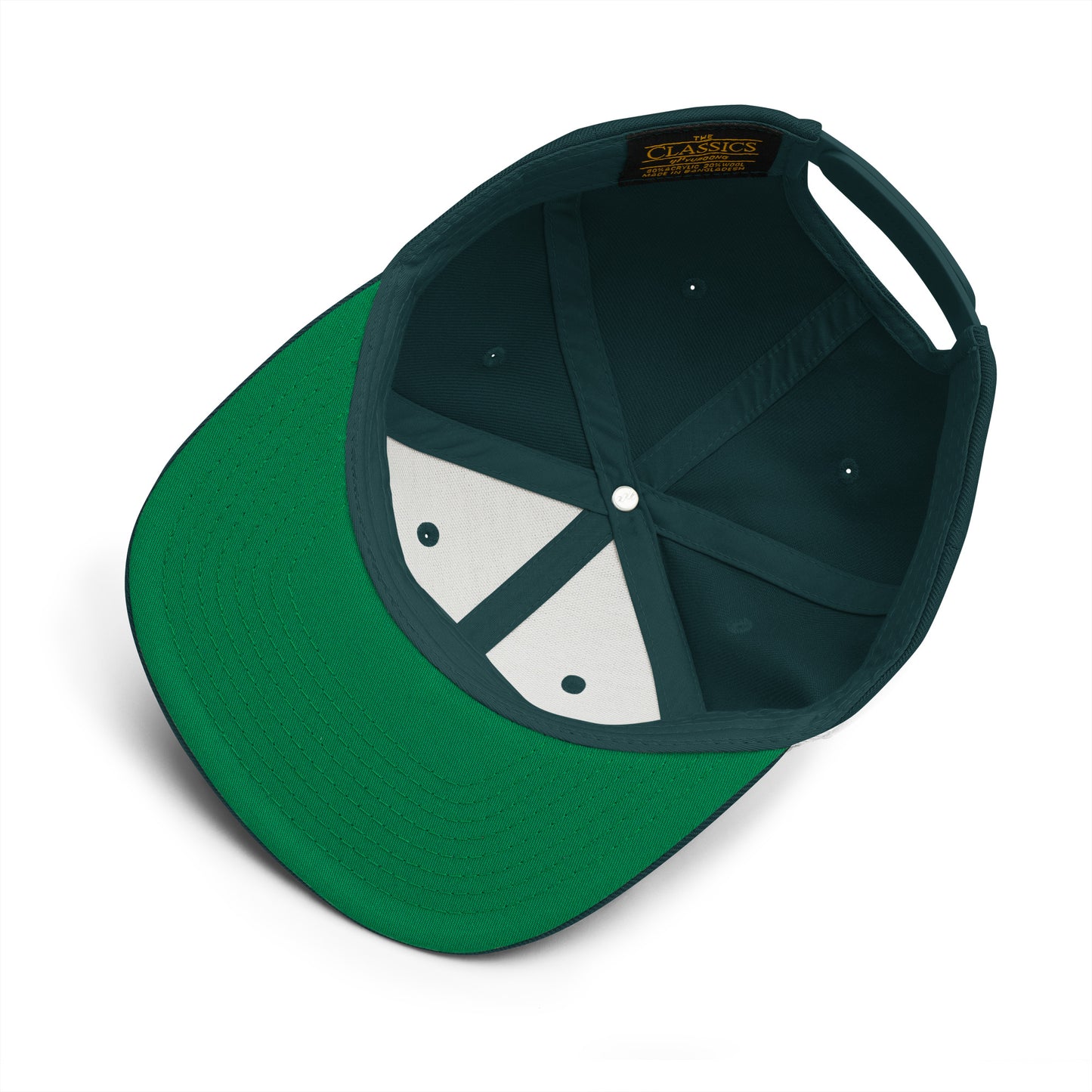 Southpaw Snapback Hat - green/white